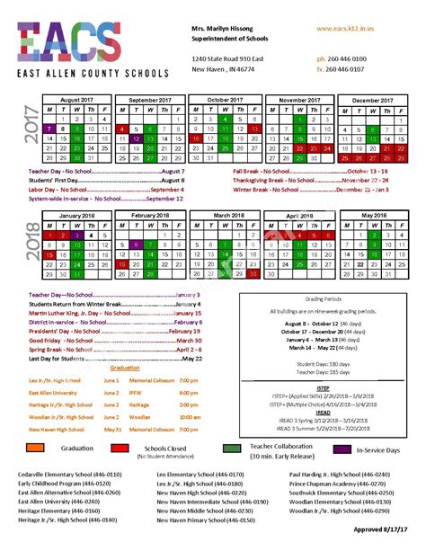 Eacs Calendar